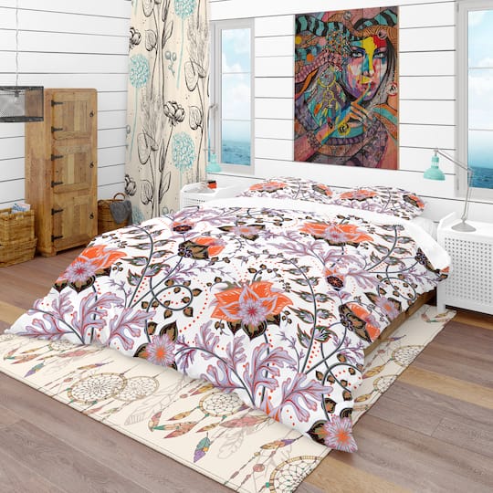 Designart 'Pattern, Vintage Decorative Elements' Bohemian & Eclectic Bedding Set